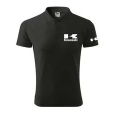 PÁNSKÉ POLO S MOTIVEM KAWASAKI - ČERNÉ