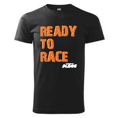 PÁNSKÉ TRIKO S MOTIVEM KTM READY TO RACE - ČERNÉ