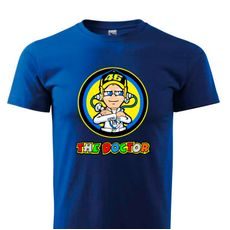 PÁNSKÉ TRIKO S MOTIVEM THE DOCTOR VALE - KRÁLOVSKY MODRÉ