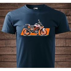 PÁNSKÉ TRIKO S MOTIVEM KTM DUKE - TMAVĚ MODRÁ