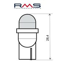 ŽÁROVKA RMS 246510565 LED 12V, T10 W2.1X9.5D BÍLÁ (2KS)