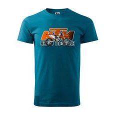 PÁNSKÉ TRIKO S MOTIVEM KTM EXC - PETROLEJOVÉ