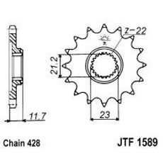 ŘETĚZOVÉ KOLEČKO JT JTF 1589-19 19 ZUBŮ, 428