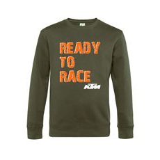 PÁNSKÁ MIKINA S MOTIVEM KTM READY TO RACE - ZELENÁ