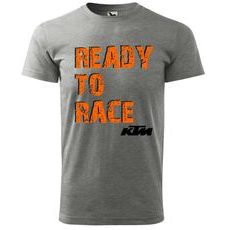 PÁNSKÉ TRIKO S MOTIVEM KTM READY TO RACE - ŠEDÉ