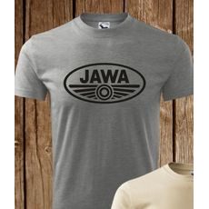 PÁNSKÉ TRIKO S MOTIVEM JAWA 1 - ŠEDÉ
