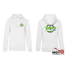 DÁMSKÁ KLUBOVÁ MIKINA S KAPUCÍ KAWASAKI BIKERS CZ - BÍLÁ