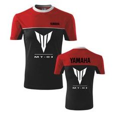 PÁNSKÉ TRIKO S MOTIVEM YAMAHA MT-03 - ČERNÁ/ČERVENÁ