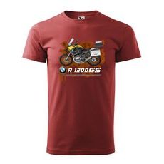 PÁNSKÉ TRIKO S MOTIVEM BMW R 1200GS - ČERVENÁ