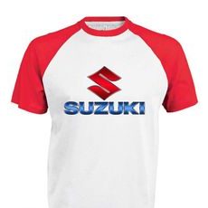PÁNSKÉ TRIKO S MOTIVEM SUZUKI 4 - ČERVENO/BÍLÉ