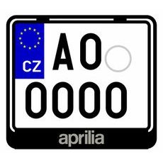 NOSIČ SPZ NA MOTORKU S 3D MOTIVEM APRILIA