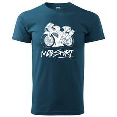 PÁNSKÉ TRIKO S MOTIVEM MOTOSPORT - PETROLEJOVÉ