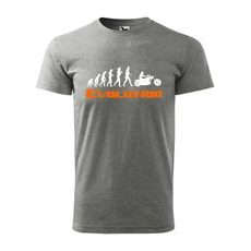 PÁNSKÉ TRIKO S MOTIVEM EVOLUTION CHOPPERS - ŠEDÉ