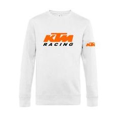 PÁNSKÁ MIKINA S MOTIVEM KTM RACING - BÍLÁ