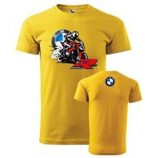 PÁNSKÉ TRIKO S MOTIVEM BMW S 1000 R - ŽLUTÁ