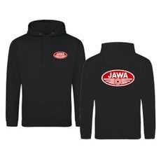 PÁNSKÁ MIKINA S KAPUCÍ A MOTIVEM JAWA - ČERNÁ