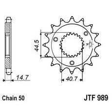 ŘETĚZOVÉ KOLEČKO JT JTF 989-21 21 ZUBŮ, 530