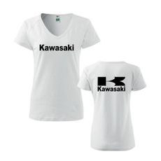 DÁMSKÉ TRIKO S MOTIVEM KAWASAKI - BÍLÉ