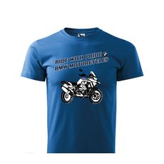 PÁNSKÉ TRIKO S MOTIVEM BMW MOTORCYCLES ENDURO - SVĚTLE MODRÉ