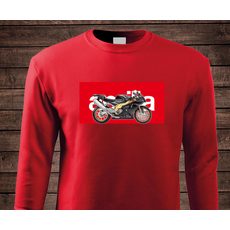 PÁNSKÁ MIKINA S MOTIVEM APRILIA RSV 1000 R2 - ČERVENÁ