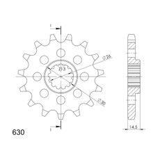 ŘETĚZOVÉ KOLEČKO SUPERSPROX CST-335:15 15 ZUBŮ, 630