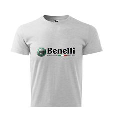 PÁNSKÉ TRIKO S MOTIVEM BENELLI 1 - SVĚTLE ŠEDÁ