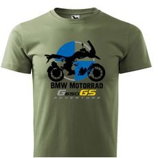 PÁNSKÉ TRIKO S MOTIVEM BMW G 650 GS ADVENTURE - KHAKI