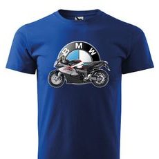 PÁNSKÉ TRIKO S MOTIVEM BMW K1300S SPORT - KRÁLOVSKY MODRÁ