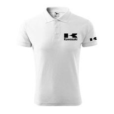 PÁNSKÉ POLO S MOTIVEM KAWASAKI - BÍLÉ
