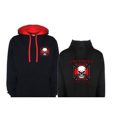 PÁNSKÁ MIKINA S KAPUCÍ A MOTIVEM CHOPPERS RIDE LOUD 2 - ČERNÁ