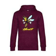 PÁNSKÁ MIKINA S KAPUCÍ A MOTIVEM HONDA HORNET 1 - VÍNOVÁ