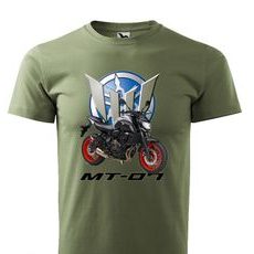 PÁNSKÉ TRIKO S MOTIVEM YAMAHA MT-07 - KHAKI