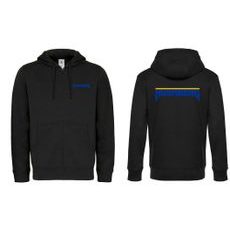 PÁNSKÁ MIKINA NA ZIP S KAPUCÍ A MOTIVEM HUSABERG - ČERNÁ