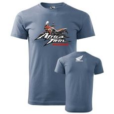 PÁNSKÉ TRIKO S MOTIVEM HONDA AFRICA TWIN - DENIM