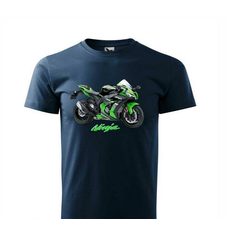 PÁNSKÉ TRIKO S MOTIVEM KAWASAKI NINJA 3 - TMAVĚ MODRÉ