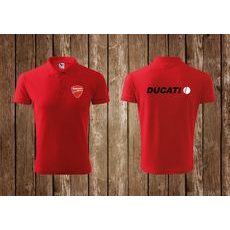 DÁMSKÉ POLO S MOTIVEM DUCATI - ČERVENÉ