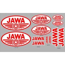 BAREVNÉ SAMOLEPKY S MOTIVEM JAWA - ČERVENÉ