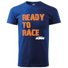 PÁNSKÉ TRIKO S MOTIVEM KTM READY TO RACE - KRÁLOVSKY MODRÉ