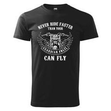 PÁNSKÉ TRIKO S MOTIVEM CHOPPERS GUARDIAN ANGEL - ČERNÉ