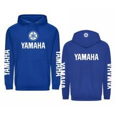 PÁNSKÁ MIKINA S KAPUCÍ A MOTIVEM YAMAHA 2 - KRÁLOVSKY MODRÁ