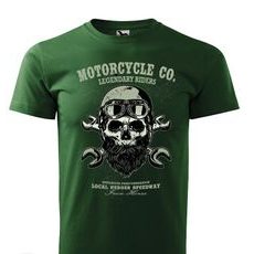 PÁNSKÉ TRIKO S MOTIVEM MOTORCYCLE LEGENDARY RIDERS - ZELENÁ