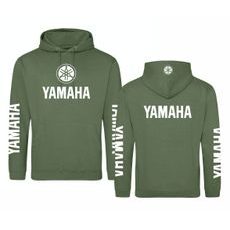 PÁNSKÁ MIKINA S KAPUCÍ A MOTIVEM YAMAHA 2 - ZELENÁ