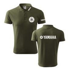 PÁNSKÉ POLO S MOTIVEM YAMAHA - KHAKI