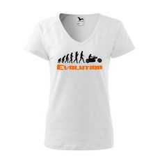 DÁMSKÉ TRIKO S MOTIVEM EVOLUTION CHOPPERS - BÍLÉ