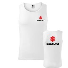 PÁNSKÉ TÍLKO S MOTIVEM SUZUKI - BÍLÉ
