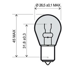 ŽÁROVKA RMS 246510191 12V 21W, P21W BA15S BÍLÁ