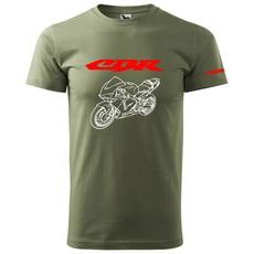 PÁNSKÉ TRIKO S MOTIVEM HONDA CBR - KHAKI