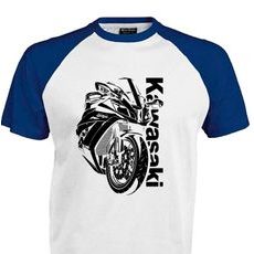 PÁNSKÉ TRIKO S MOTIVEM KAWASAKI NINJA 2 - MODRO/BÍLÉ
