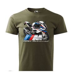 PÁNSKÉ TRIKO S MOTIVEM BMW S 1000 RR M PACKAGE - MILITARY