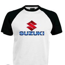 PÁNSKÉ TRIKO S MOTIVEM SUZUKI 4 - ČERNO/BÍLÉ